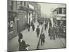 People Rushing to Get on a Trolley Bus at 7.05 Am, Tooting Broadway, London, April 1912-null-Mounted Photographic Print