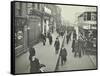 People Rushing to Get on a Trolley Bus at 7.05 Am, Tooting Broadway, London, April 1912-null-Framed Stretched Canvas