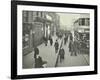 People Rushing to Get on a Trolley Bus at 7.05 Am, Tooting Broadway, London, April 1912-null-Framed Photographic Print