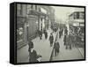 People Rushing to Get on a Trolley Bus at 7.05 Am, Tooting Broadway, London, April 1912-null-Framed Stretched Canvas