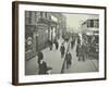 People Rushing to Get on a Trolley Bus at 7.05 Am, Tooting Broadway, London, April 1912-null-Framed Photographic Print