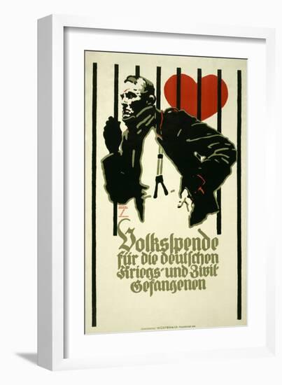 People's Fund for German War and Civil Prisoners-Ludwig Hohlwein-Framed Art Print