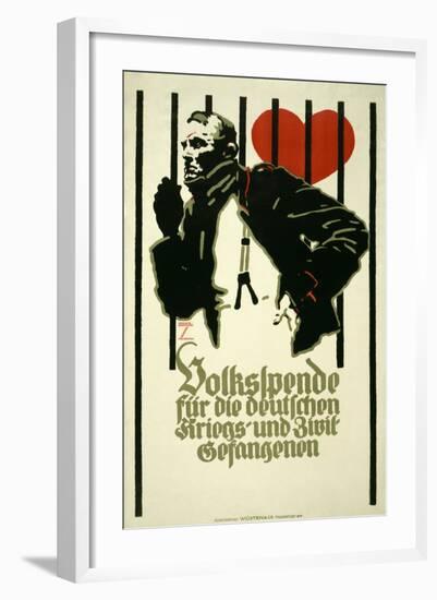 People's Fund for German War and Civil Prisoners-Ludwig Hohlwein-Framed Art Print