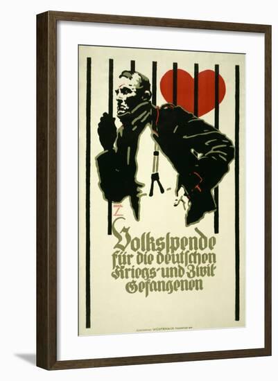 People's Fund for German War and Civil Prisoners-Ludwig Hohlwein-Framed Art Print