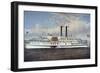 People's Line - Hudson River, from 'The Palace Steamers of the World' Series-Currier & Ives-Framed Giclee Print