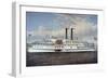 People's Line - Hudson River, from 'The Palace Steamers of the World' Series-Currier & Ives-Framed Giclee Print
