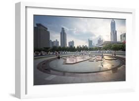 People's Square, Shanghai, China, Asia-Andy Brandl-Framed Photographic Print