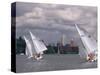 People Sailing on the Willamette River, Portland, Oregon, USA-Janis Miglavs-Stretched Canvas