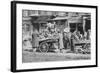 People Shopping around Push Cart-null-Framed Photographic Print