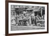 People Shopping around Push Cart-null-Framed Photographic Print