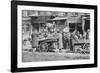 People Shopping around Push Cart-null-Framed Photographic Print