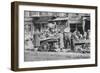 People Shopping around Push Cart-null-Framed Photographic Print