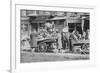 People Shopping around Push Cart-null-Framed Photographic Print