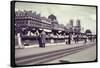 People Shopping at Book and Print Stalls Along the Seine River-William Vandivert-Framed Stretched Canvas