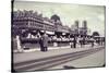 People Shopping at Book and Print Stalls Along the Seine River-William Vandivert-Stretched Canvas