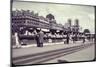 People Shopping at Book and Print Stalls Along the Seine River-William Vandivert-Mounted Photographic Print