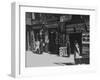 People Shopping at Small Jewish Businesses on a Street in the Jewish Quarter-null-Framed Photographic Print