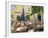 People Sitting at an Outdoor Cafe on Karlsplatz, Stuttgart, Baden Wurttemberg, Germany-Yadid Levy-Framed Photographic Print