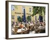 People Sitting at an Outdoor Cafe on Karlsplatz, Stuttgart, Baden Wurttemberg, Germany-Yadid Levy-Framed Photographic Print