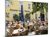People Sitting at an Outdoor Cafe on Karlsplatz, Stuttgart, Baden Wurttemberg, Germany-Yadid Levy-Mounted Photographic Print