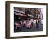 People Sitting at an Outdoor Restaurant, Little Italy, Manhattan, New York State-Yadid Levy-Framed Photographic Print