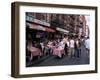 People Sitting at an Outdoor Restaurant, Little Italy, Manhattan, New York State-Yadid Levy-Framed Photographic Print