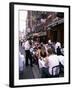 People Sitting at an Outdoor Restaurant, Little Italy, Manhattan, New York State-Yadid Levy-Framed Photographic Print