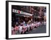 People Sitting at an Outdoor Restaurant, Little Italy, Manhattan, New York State-Yadid Levy-Framed Photographic Print