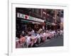 People Sitting at an Outdoor Restaurant, Little Italy, Manhattan, New York State-Yadid Levy-Framed Photographic Print