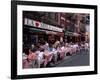 People Sitting at an Outdoor Restaurant, Little Italy, Manhattan, New York State-Yadid Levy-Framed Photographic Print