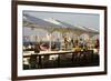 People Sitting at Casita Bar and Restaurant in Old Jaffa with a View over the Sea and Tel Aviv-Yadid Levy-Framed Photographic Print