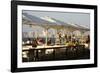 People Sitting at Casita Bar and Restaurant in Old Jaffa with a View over the Sea and Tel Aviv-Yadid Levy-Framed Photographic Print