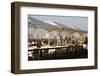 People Sitting at Casita Bar and Restaurant in Old Jaffa with a View over the Sea and Tel Aviv-Yadid Levy-Framed Photographic Print