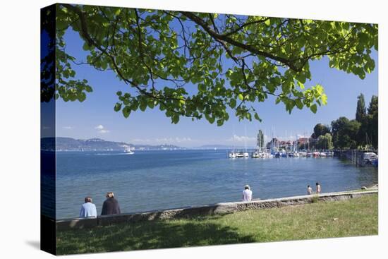 People Sitting at the Lakeshore-Markus Lange-Stretched Canvas