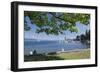 People Sitting at the Lakeshore-Markus Lange-Framed Photographic Print