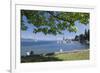 People Sitting at the Lakeshore-Markus Lange-Framed Photographic Print