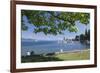 People Sitting at the Lakeshore-Markus Lange-Framed Photographic Print