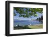 People Sitting at the Lakeshore-Markus Lange-Framed Photographic Print