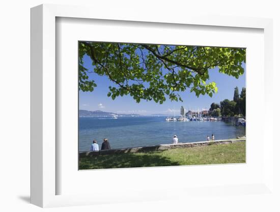 People Sitting at the Lakeshore-Markus Lange-Framed Photographic Print