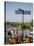 People Sitting on a Bench at Ribe City Center, Jutland, Denmark, Scandinavia, Europe-Yadid Levy-Stretched Canvas