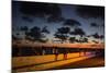 People Sitting on a Wall in Salvador at Dusk-Alex Saberi-Mounted Photographic Print