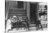 People Sitting on Front Porches in Negro Section of Chicago, Illinois-null-Stretched Canvas