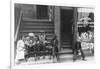 People Sitting on Front Porches in Negro Section of Chicago, Illinois-null-Framed Art Print