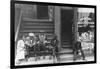 People Sitting on Front Porches in Negro Section of Chicago, Illinois-null-Framed Art Print