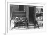 People Sitting on Front Porches in Negro Section of Chicago, Illinois-null-Framed Premium Giclee Print