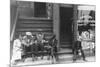 People Sitting on Front Porches in Negro Section of Chicago, Illinois-null-Mounted Premium Giclee Print