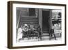 People Sitting on Front Porches in Negro Section of Chicago, Illinois-null-Framed Art Print