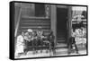 People Sitting on Front Porches in Negro Section of Chicago, Illinois-null-Framed Stretched Canvas