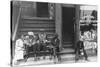 People Sitting on Front Porches in Negro Section of Chicago, Illinois-null-Stretched Canvas