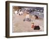 People Sitting on the Beach, 1906-Joaquín Sorolla y Bastida-Framed Premium Giclee Print